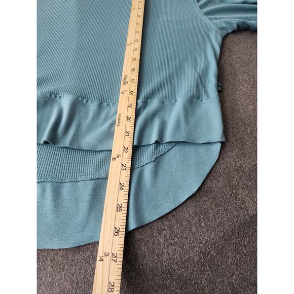 Joy Lab Womens Teal Blue Solid Knit‎ V-Neck Long Sleeve Pullover Sweater Size XL - Picture 6 of 6